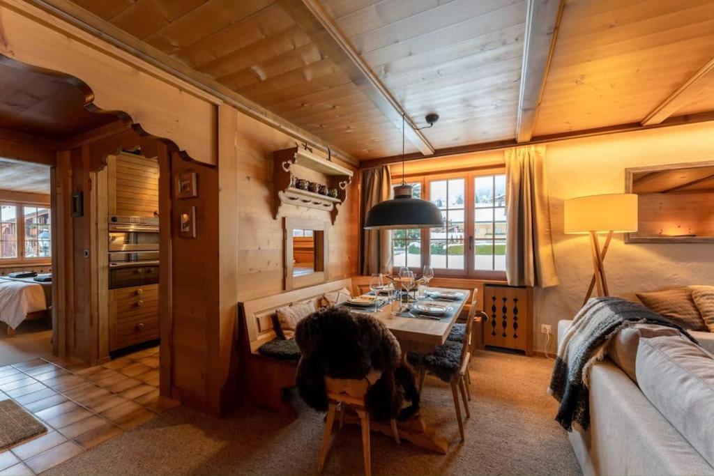 Charming Alpine Apartment Gstaad Esterno foto